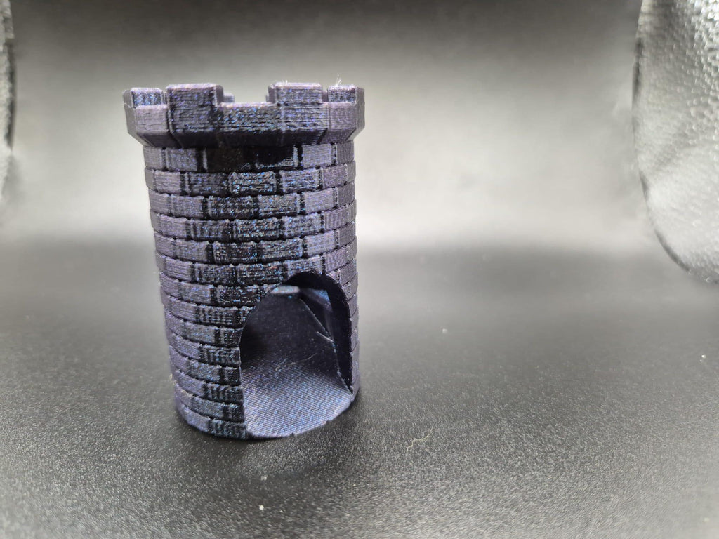 Mini Dice Tower | Pocket Dice Roller | RPG Accessories and Gifts - Galaxy Black