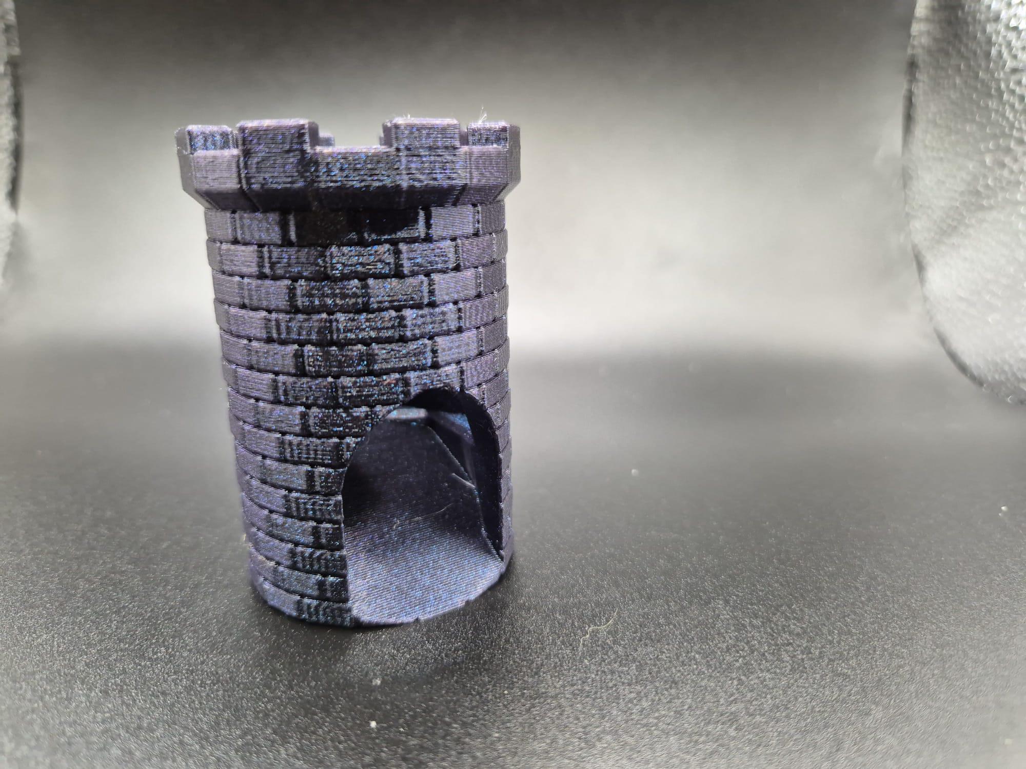 Mini Dice Tower | Pocket Dice Roller | RPG Accessories and Gifts - Galaxy Black