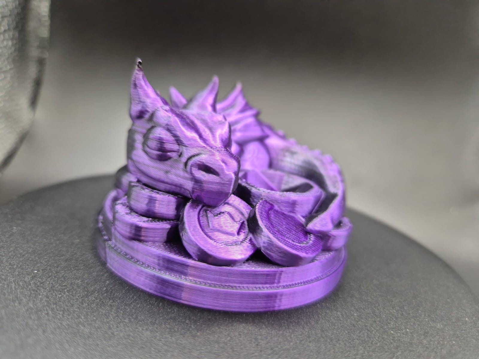 Baby Dragon Dice Guardian | DnD Accessory + Gift | Galaxy Purple