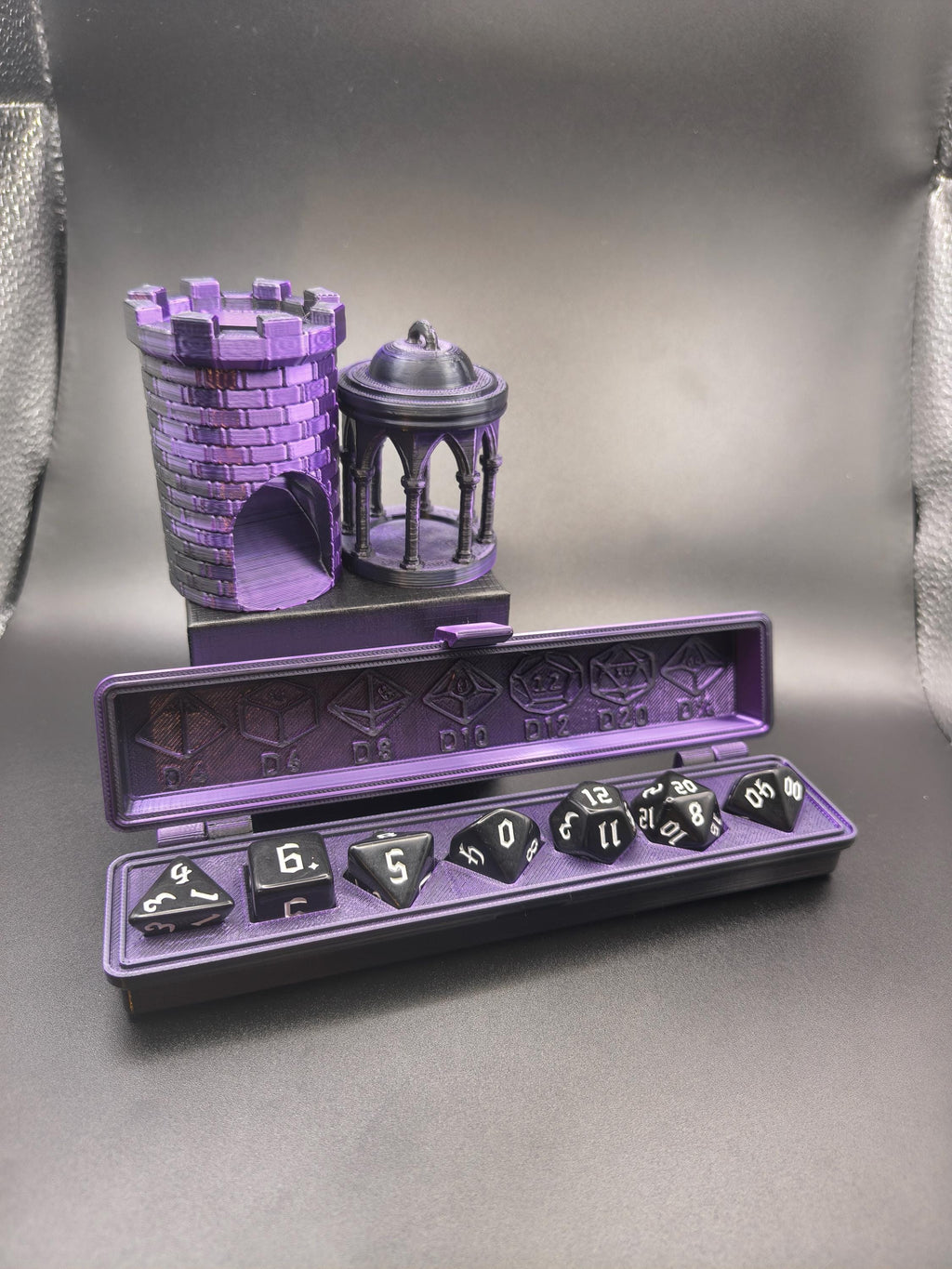 Gothic Dice Jail - Galaxy Purple | Gaming Accessory for TTRPG