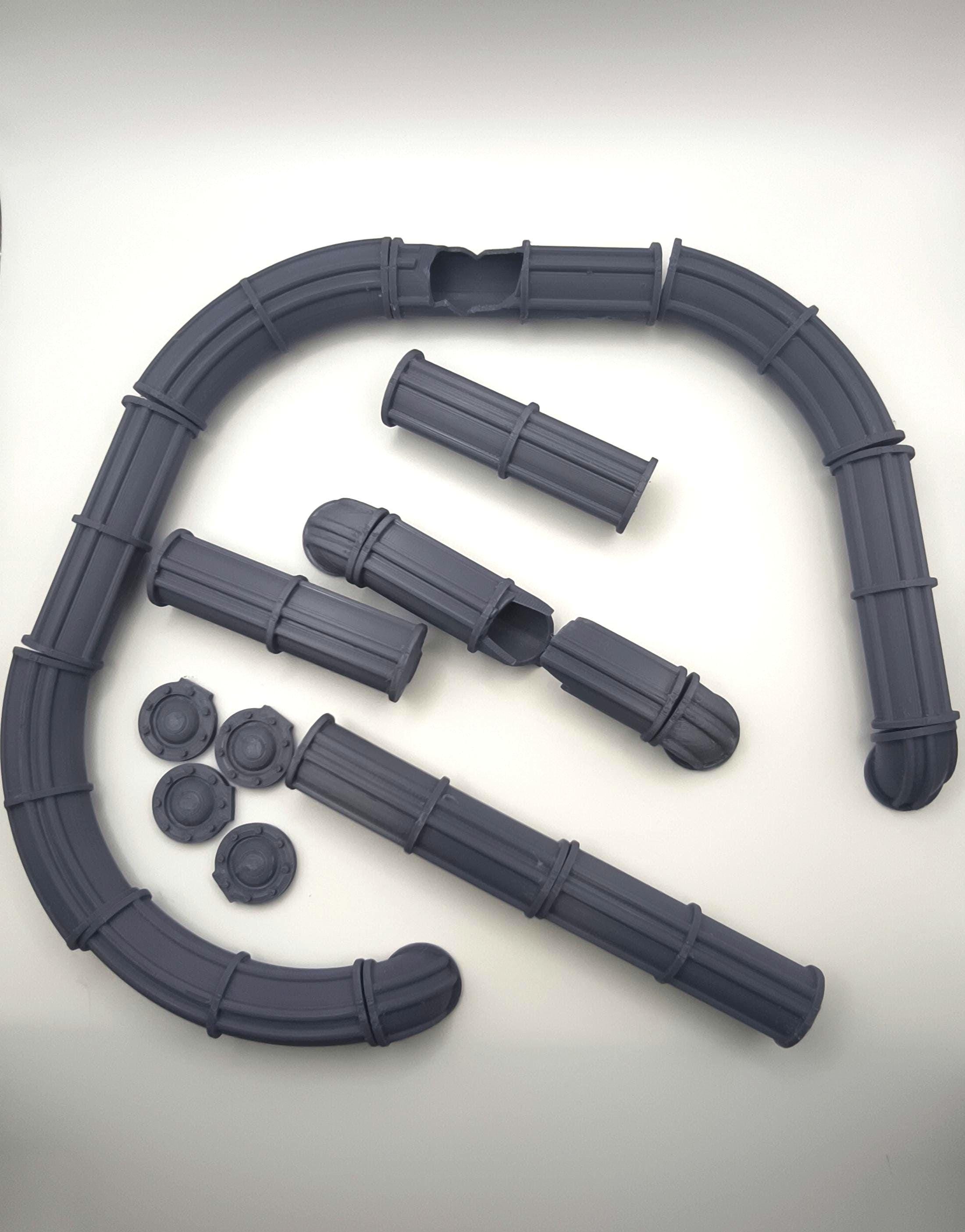 Sci-Fi Pipes Kit – 3D Printed Tabletop Terrain, 28/32mm Wargaming