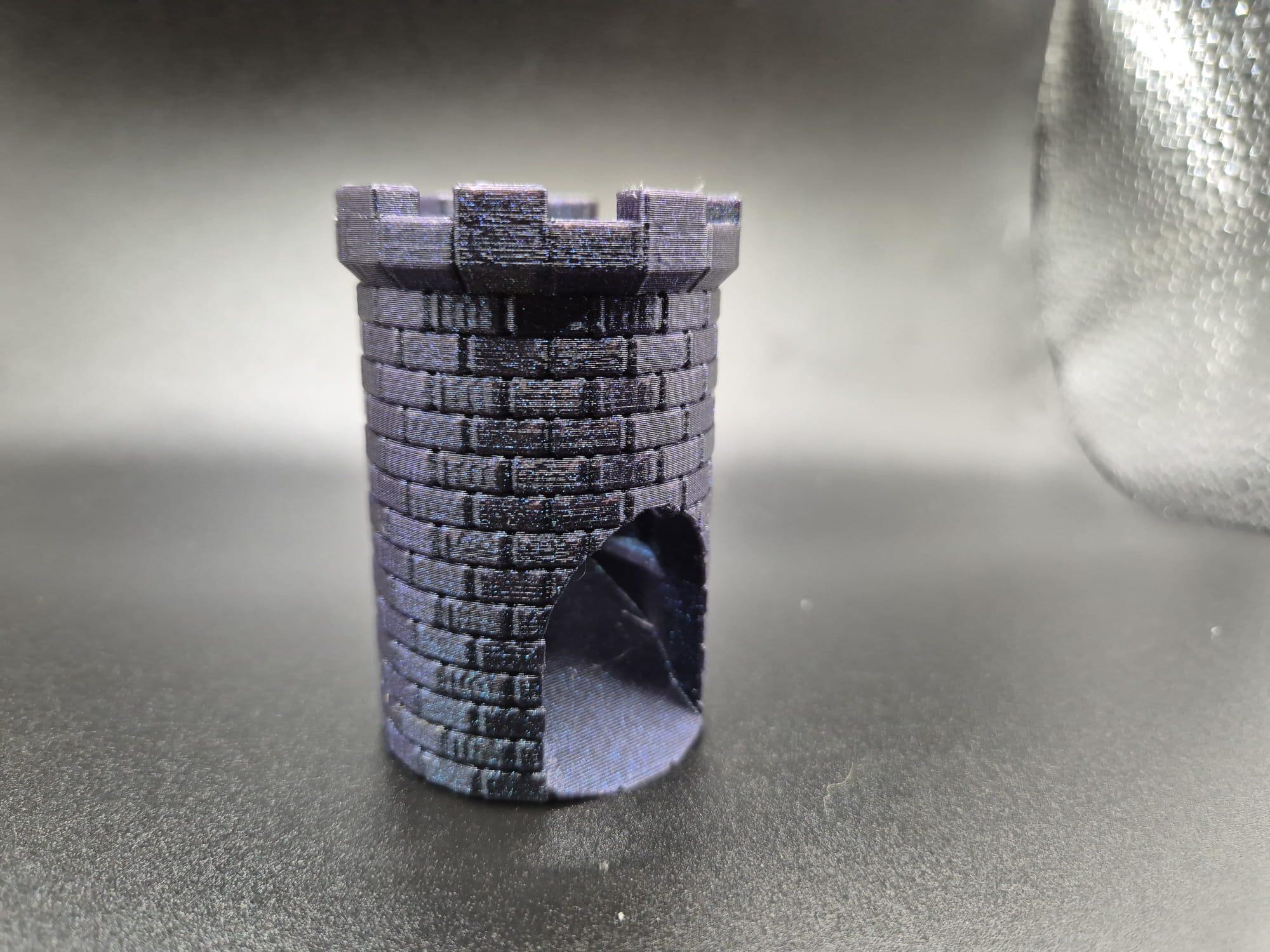 Mini Dice Tower | Pocket Dice Roller | RPG Accessories and Gifts - Galaxy Black