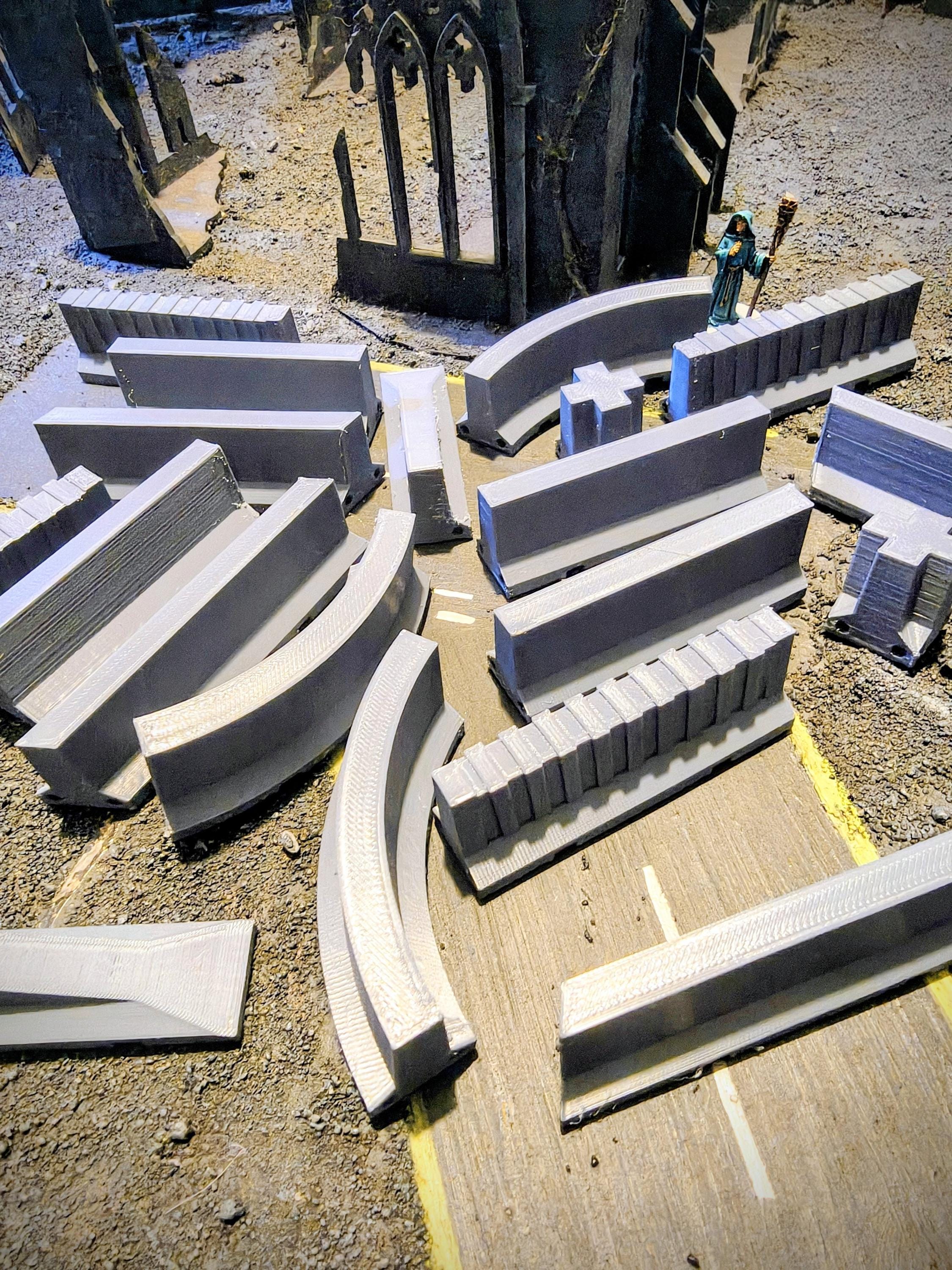 Sci-Fi Barricades Kit – 3D Printed Tabletop Terrain, 28/32mm Wargaming
