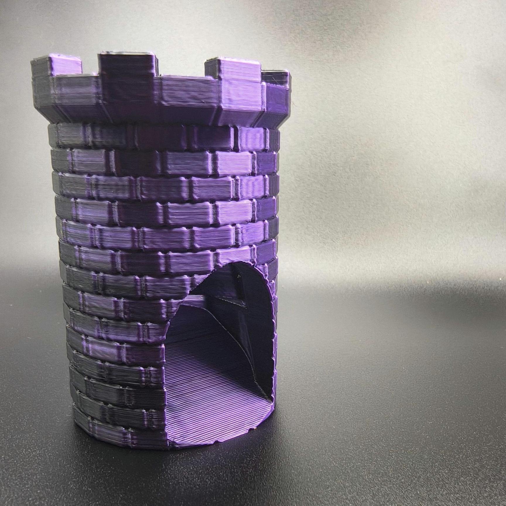 Mini Dice Tower | Pocket Dice Roller | RPG Accessories and Gifts - Galaxy Purple