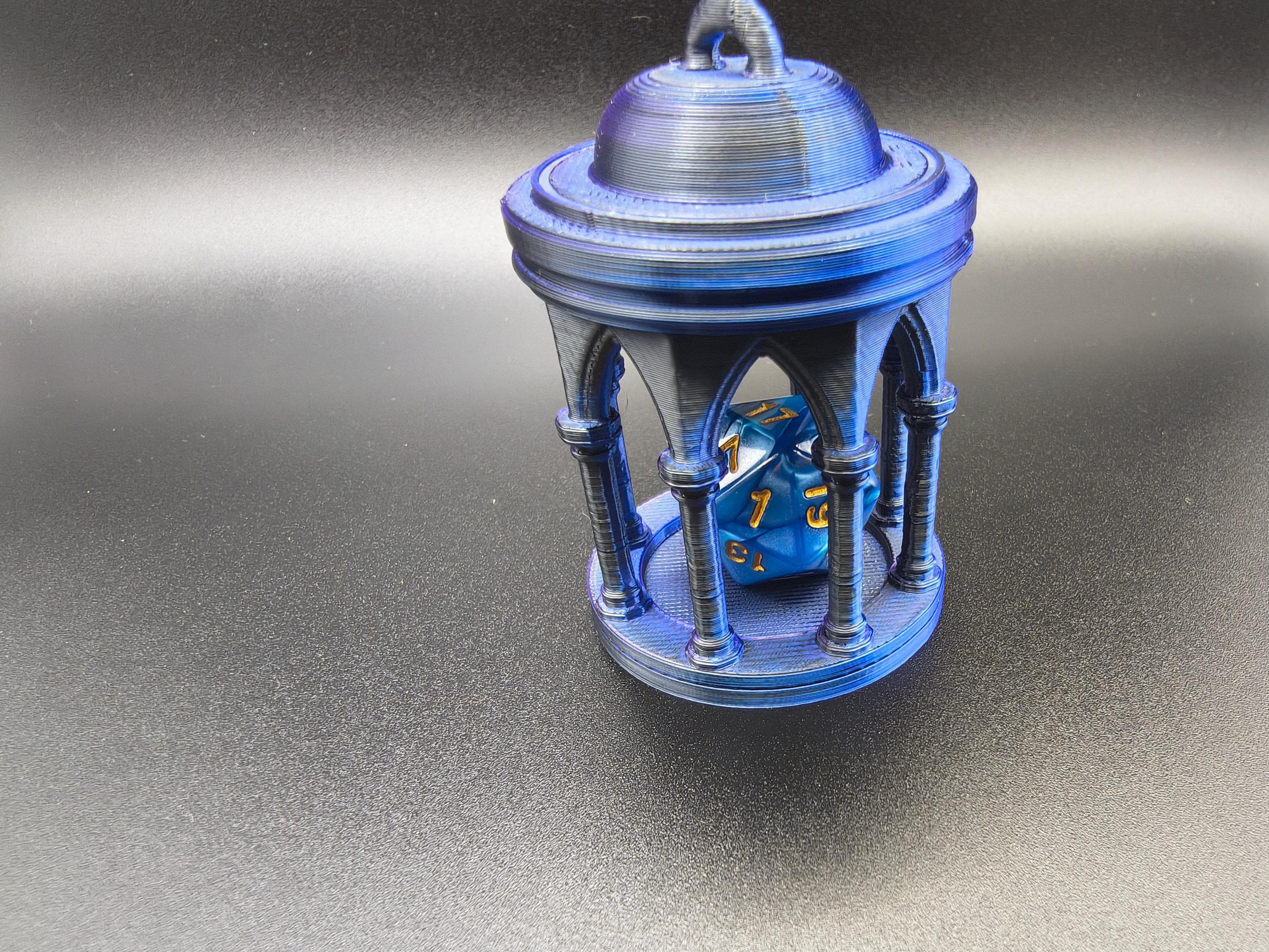 Gothic Dice Jail - Blue Shimmer | Gaming Accessory for TTRPG